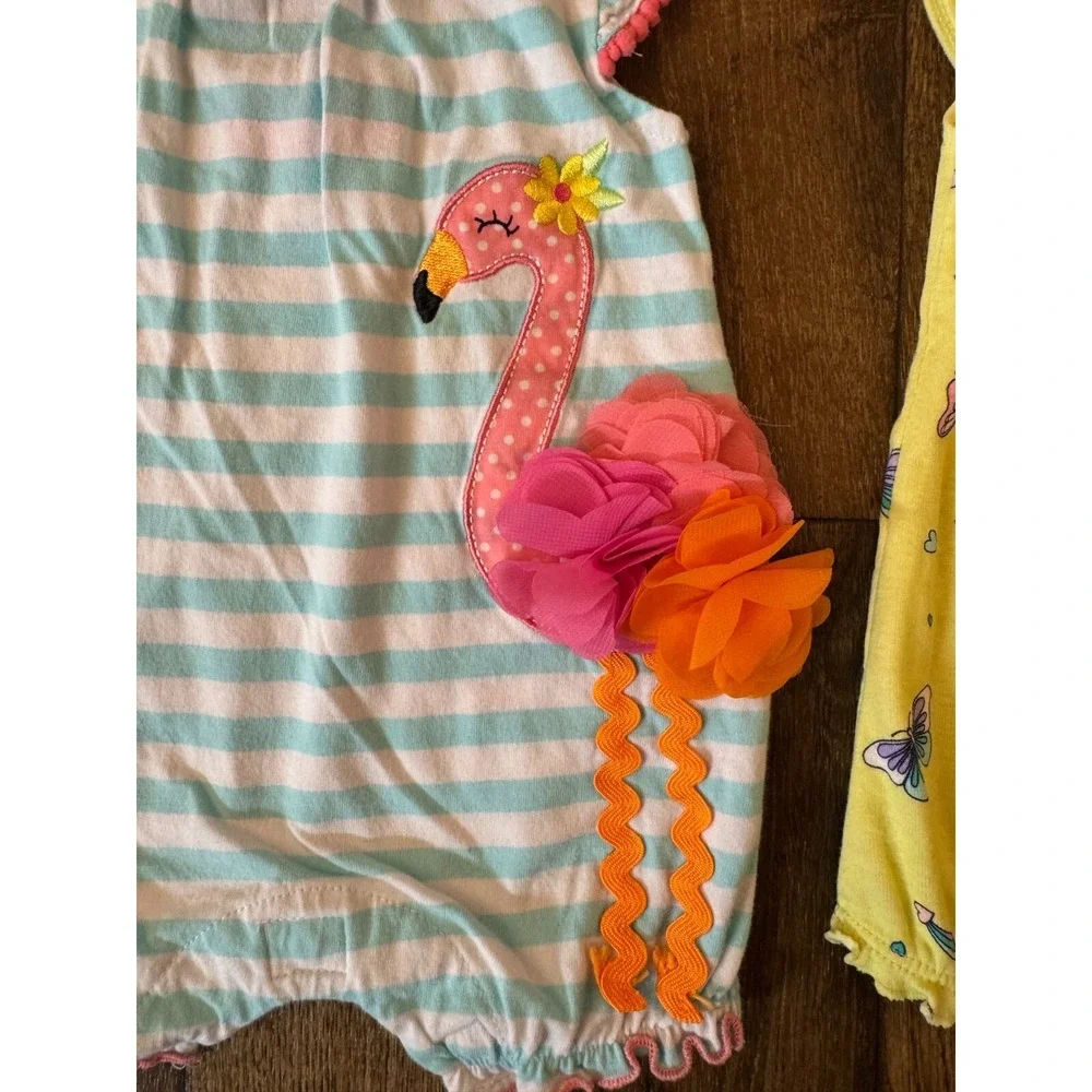 Carters Baby Girl Clothes Lot 3 Months Rompers‎ Outfits Summer Bundle Polka Dot